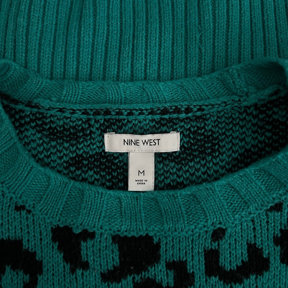 Nine West cheetah print sweater - Picture 3 of 5